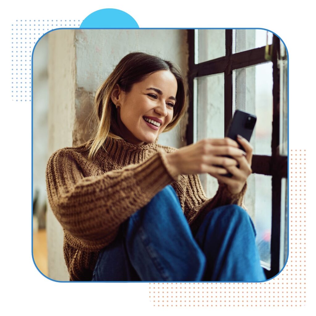 Happy Person on Phone